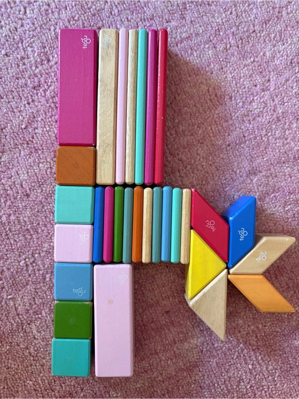 31 Piece Tegu wooden magnetic blocks